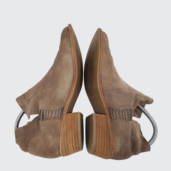 Dolce Vita Suede Ankle Booties Taupe 8.5 M Womens Casual Chic - Picture 5 of 11